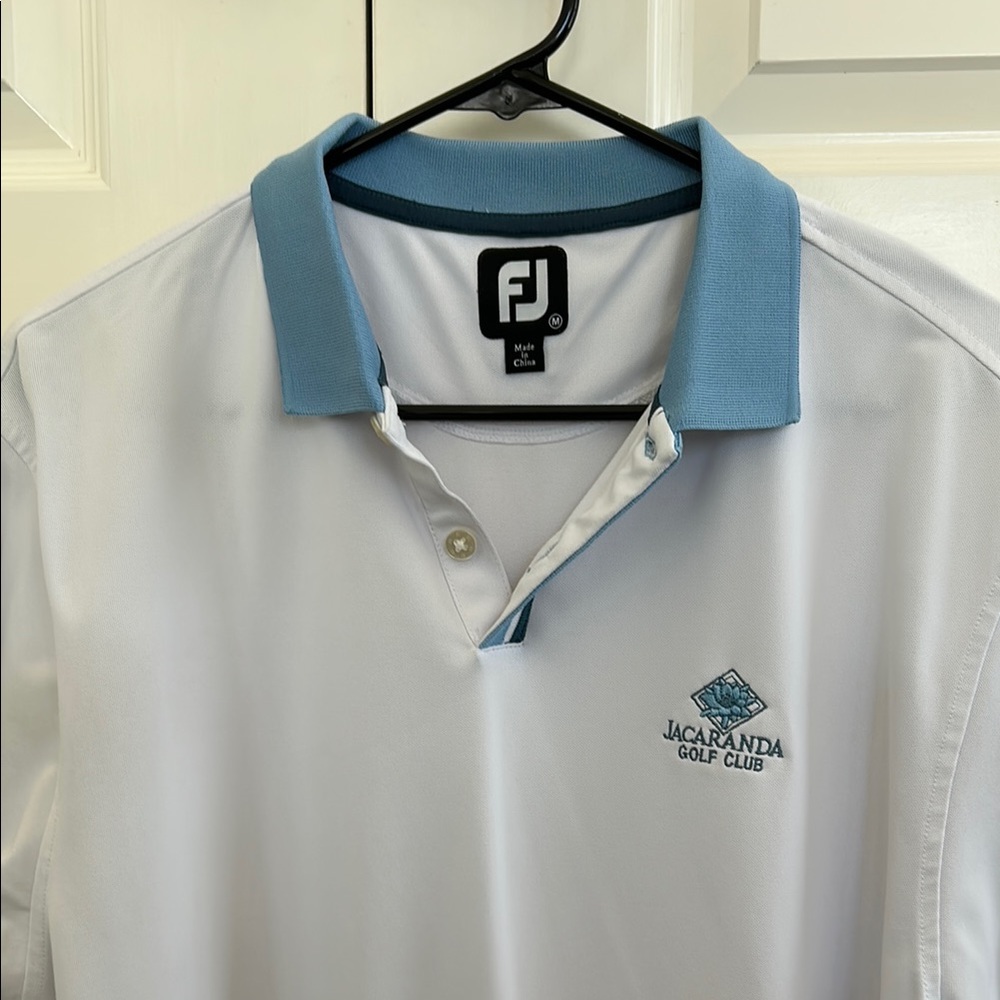 FootJoy White and Blue Golf Polo